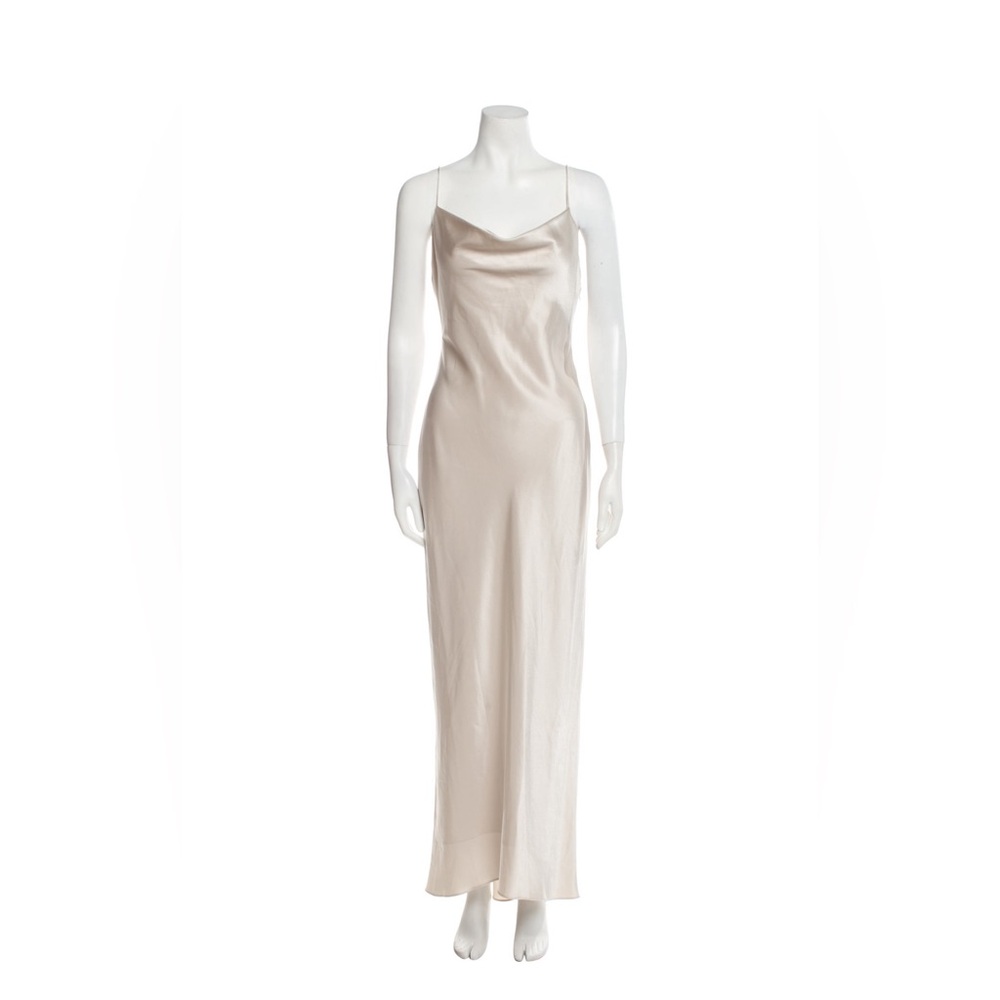 Alice and Olivia Maxi Satin Crepe Gown